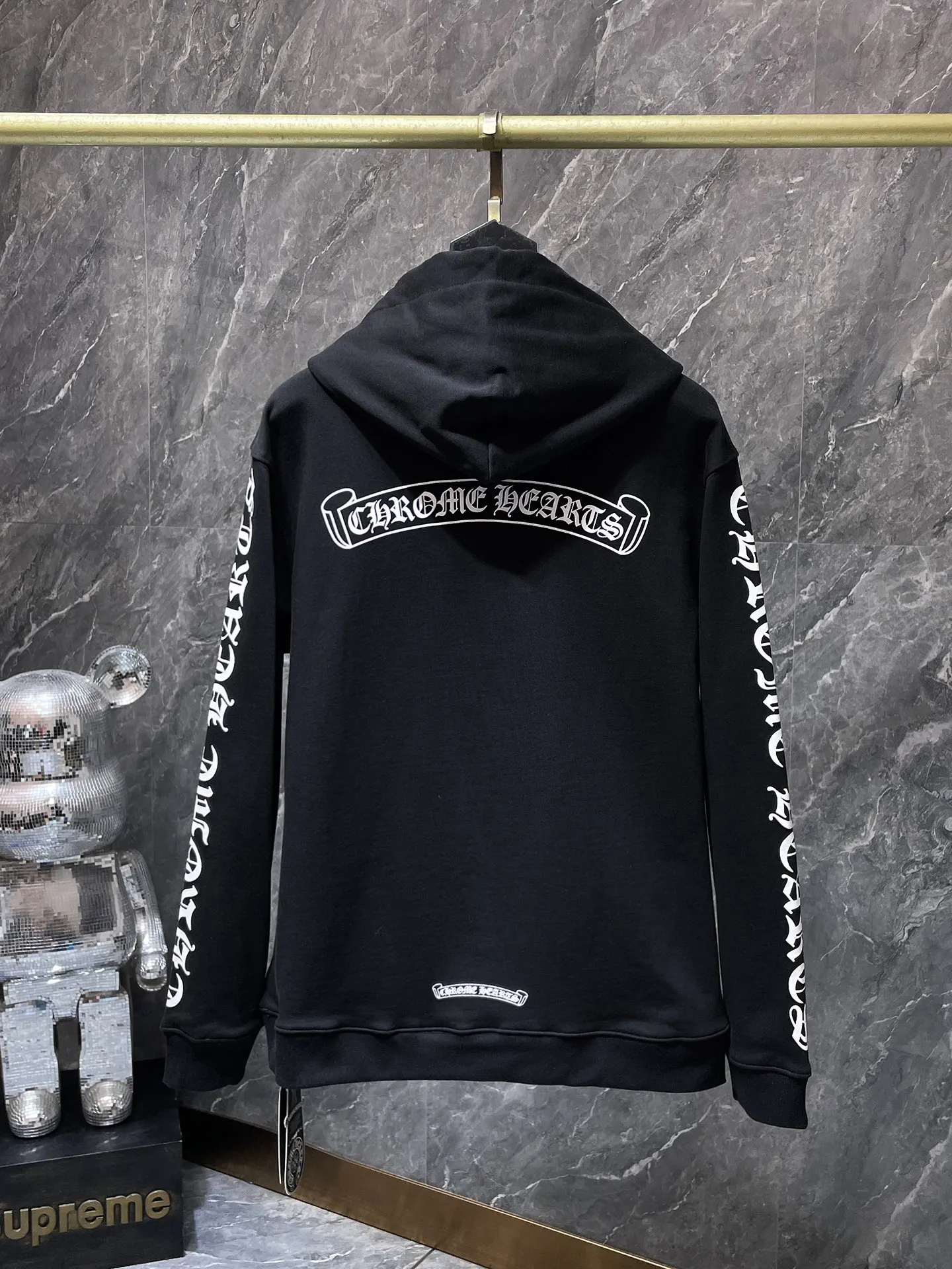 P250 Chrome Hearts Autumn and Winter 2025 Counter synchronization ❤️Details of the same style Chrome Hearts limited online hooded sweatshirt Improved customized version 1:1 high-gram weight high-quality fabric Recommended color: red Black Size: S, M, L, XL